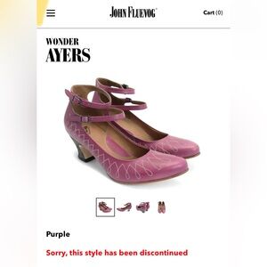 Fluevog Women’s Wonder Ayers size 9 purple